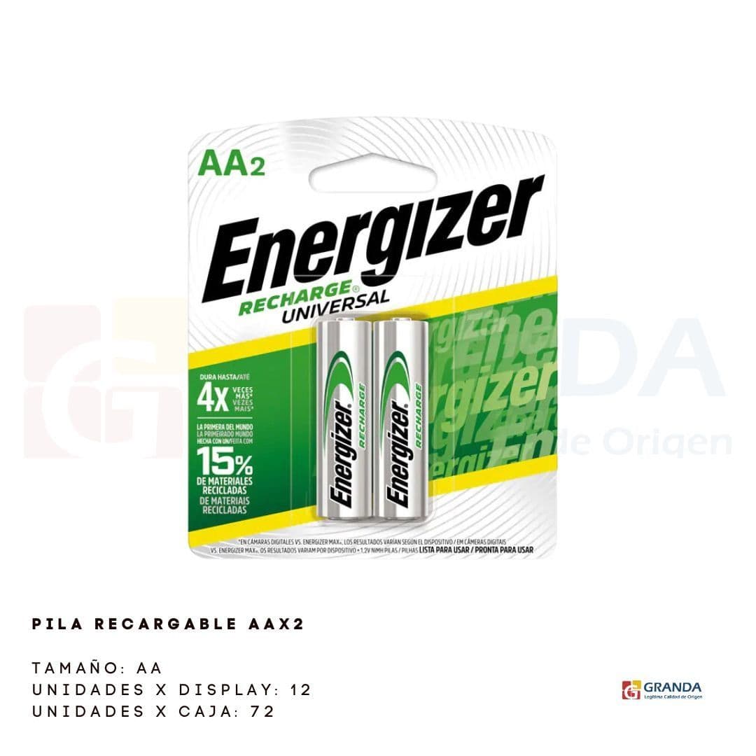 Pila Energ RECARGABLE AAAx2und