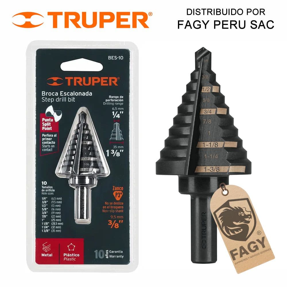 Broca escalonada 1/4" a 1.3/8" DISCOVER  BE14138