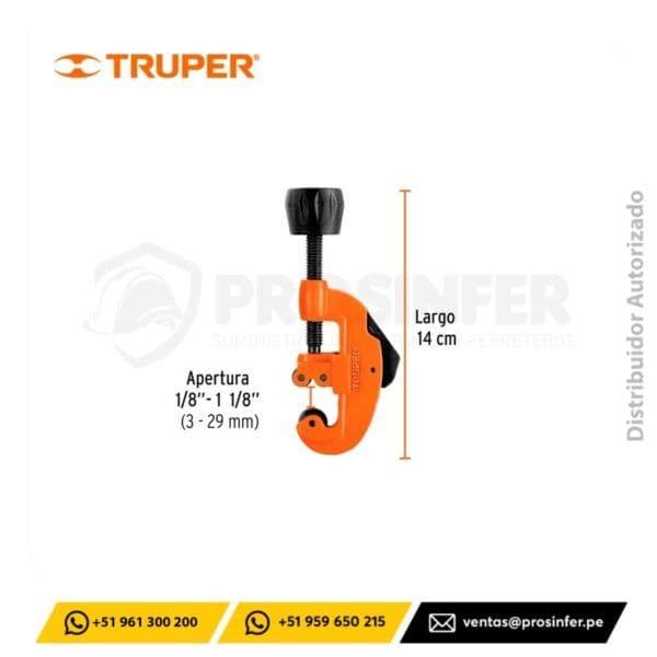 CORTADOR DE TUBO COBRE 1/8 A 1-1/8" (12853)
