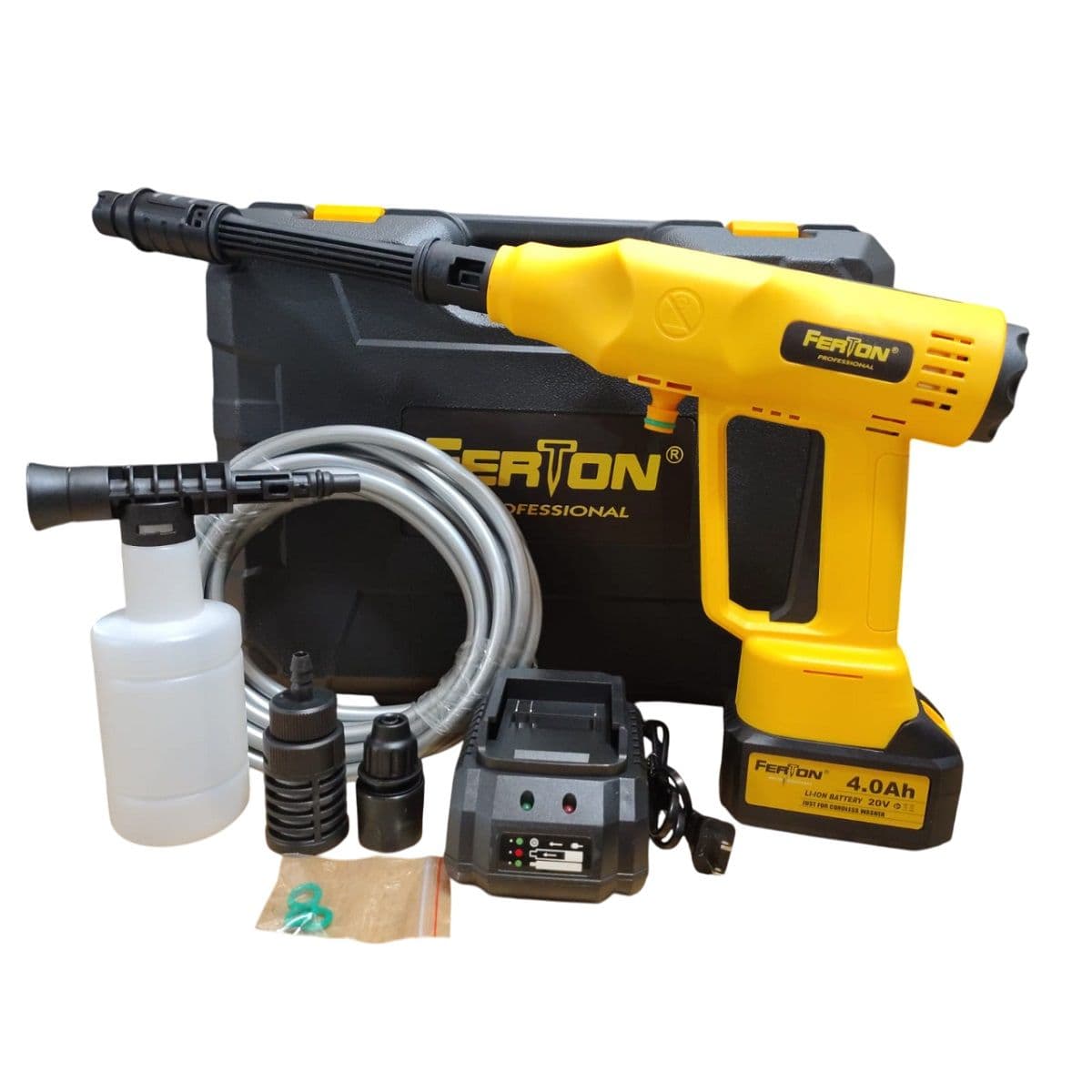 HIDROLAVADORA INALAMBRICA 38BAR 3.7L/MIN 20V/4.0Ah FERTON